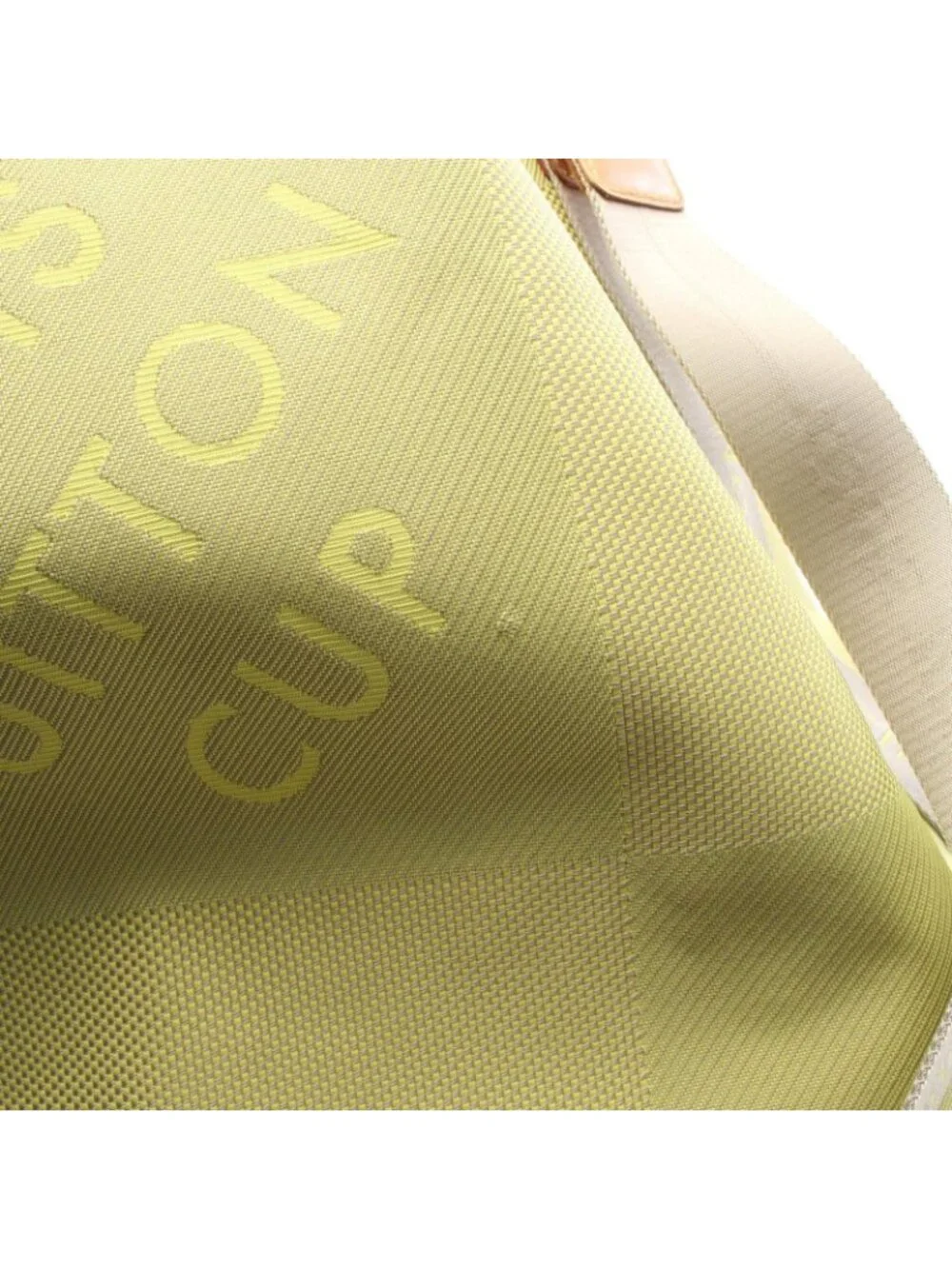 Louis Vuitton Shoulder Bag Volunteer Lime Nylon Leather Damier Jean